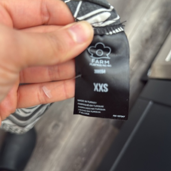 FARM Rio Black and White Tiered Ruffled Midi Sundress - Picture 8 of 8